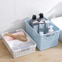 Cesta De Almacenamiento Para El Hogar Con Agujeros Para Juguetes Y Cosméticos Plástico Grueso Para Mesas Ecológica - details 0