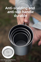 Tiartisan Taza De Café De Titanio Plegable 750ml Con Tapa Para Camping Y Senderismo Ultraligera Portátil Con Bolsa De Malla - details 6