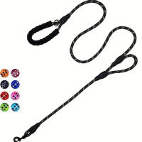 Correa De Perro 6 Pies Larga Con Doble Manija Reflector Y Padded Para Control Seguridad Entrenamiento Resistente Y Segura Para Todas Las Estaciones - details 7