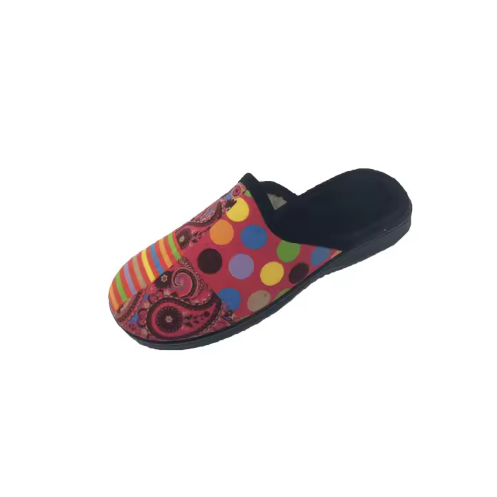 Zapatilla Mujer Color Rayas Combinado Abierta de talón Suela de Goma Ludiher - 1