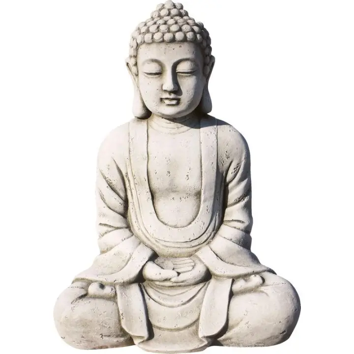 AZJARDIN.COM - Figura de buda oriental dharma 38cm  en color musgo de Framusa - 1