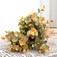 6pcs Eucalipto Artificial Verde Para Decoración De Hogar Boda Navidad Mesa DIY Hojas De Planta Falsa De Plástico - details 3
