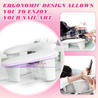 Almohadilla De Manicura PU De Lujo Portátil Con Diseño De Inclinación Soporte Desmontable Para Uñas Y Cuidado De Las Manos - details 1