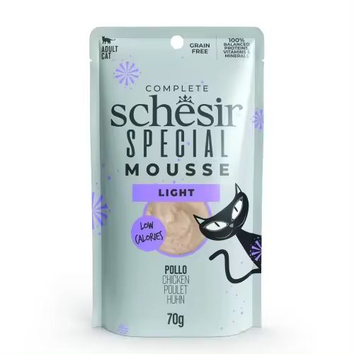 Schesir Special Alimento Húmedo Completo Y Equilibrado para Gatos Exigentes 12 X 70 Gr (12 x Pollo Light) - 1