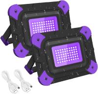 1/2PCS Lámpara De Infrarrojo LED Recargable Para Fiesta Disco Escenario Exterior IP66 Luz Negro UV Para Navidad - details 2