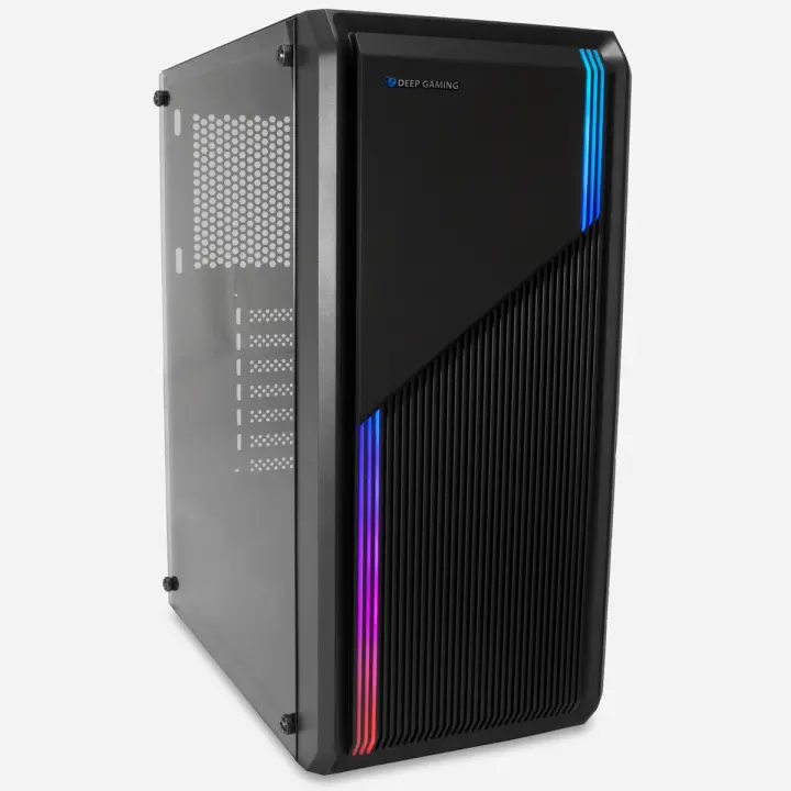 Caja Gaming para PC  ATX/micro ATX DeepGaming A230 con 13 Modos de Iluminación RGB, Lateral de Cristal Templado - 1