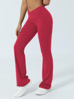 Pantalones Deporte De Yoga Para Mujer Leggings De Pierna Ancha Con Cintura Cross Fitness Levantamiento Glúteos Elasticidad Completa Acticewear Para Gimnasio Al Aire Libre - details 11