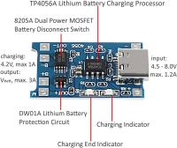 modulo De Carga De Batería De Litio 18650 TP4056 Tipo-C Micro Mini 5V1A 1A Doble Función Protección Y Carga Accesorio Para Baterías Li-ion - details 3