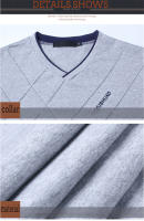 Camiseta De Manga Larga Para Hombre Estilo Casual Slim Fit Con Cuello En V Moda Harajuku Ropa Deportiva Camisetas Top Para Todas Las Estaciones - details 11
