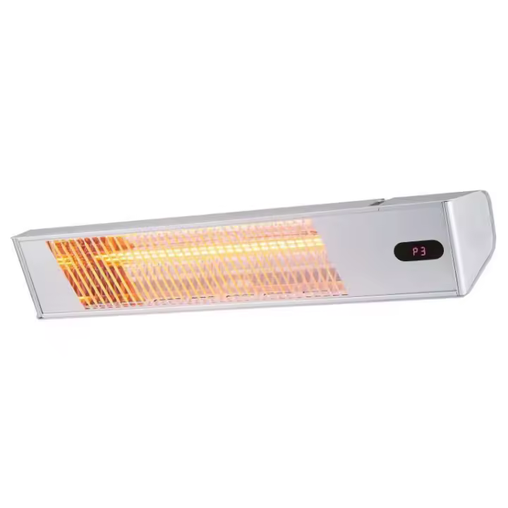Sinado Caldo Ira Inox 2000 Calentador Electrico Infrarrojos De 2000W Regulable Gris de Interior De Onda Corto Ira y Mando a Distancia Diseno Elegant Rejilla De Protección y Display Led - 1