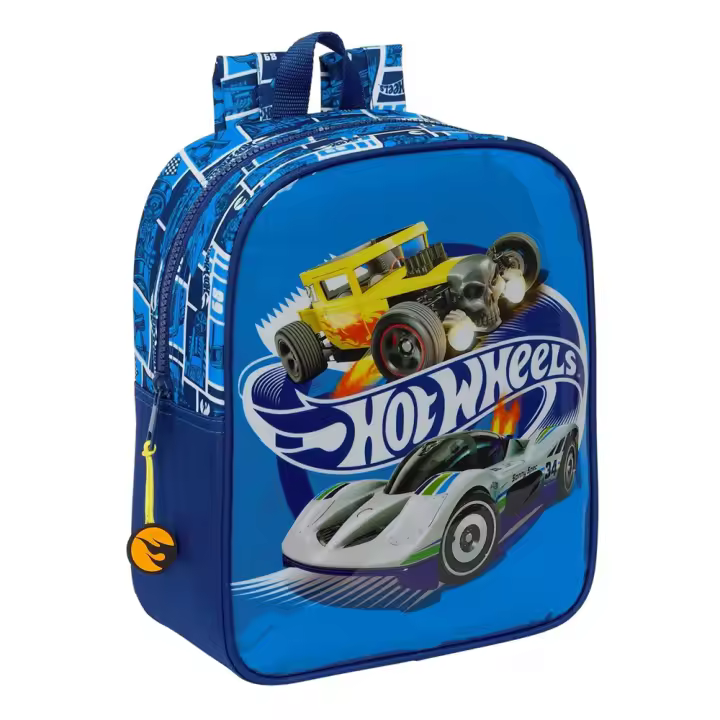 MOCHILA GUARDERIA ADAPTABLE A CARRO HOT WHEELS "SONNY" 22X27X10 CM (Safta 612438232) - 1
