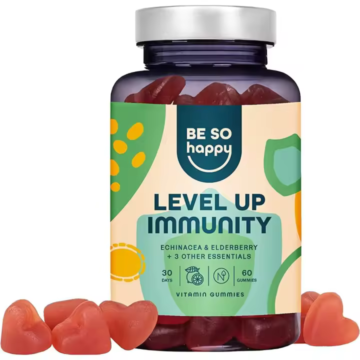 Gominolas para el Sistema Inmunológico  Con Vitamina C, Equinácea, Saúco y Zinc  Vitaminas para el Cansancio, las Defensas y la Fatiga  60 Gominolas  Sin Gluten ni Lactosa - 1