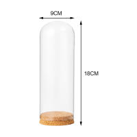 Vaso De Vidrio Con Base De Madera Para Exhibición De Mesas Cubierta Transparente Para Flores Secas Adornos Y Terrarium Estilo Moderno - details 8