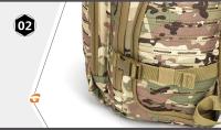 Mochila Táctica De 1000D Para Caza Y Camping Con Sistema De Carretel Externo Y Malla De Resina Para Hiking Y Viajes Unisex - details 12