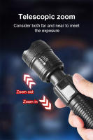 Linterna Táctica Recargable Tipo-C Con Zoom Alta Potencia LED Luz De Emergencia Impermeable Para Actividades Al Aire Libre Y Auto Defensa - details 8