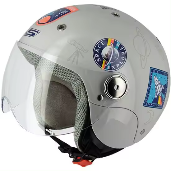 CASCO INFANTIL S-LINE S775 SPACE GRIS CON PANTALLA - 1