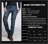 Pantalones De Motocicleta Para Hombre Anti-caída Clásicos Para Conducir Motocicleta Jeans De Denuedo Para Todas Las Estaciones Con Protección CE - details 4