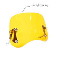 Parabrisas De Moped Universal Antigolpes Para Motocicleta Y Scooter En Colores Transparente/ Negro/ Amarillo Deflector De Viento - details 1