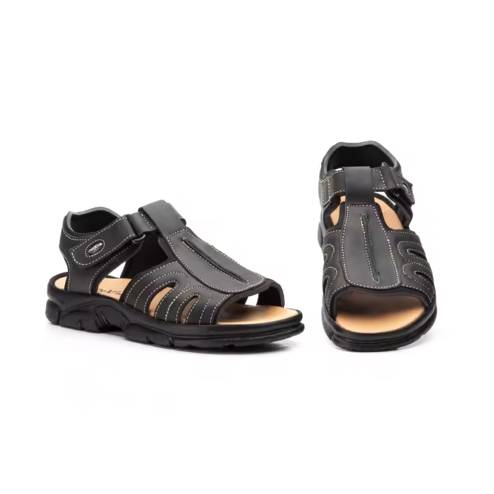 Morxiva 7017 Negro Sandalias Bio Hombre Piel Numeración: 39-46 - 1