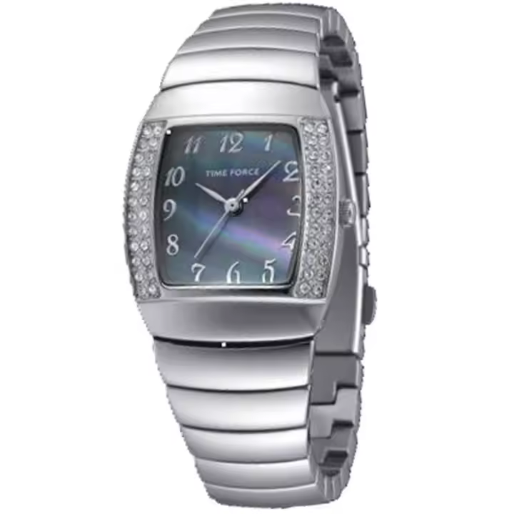 Time Force Tf4095l01m  Reloj Para Para Mujer Color Plateado - 1