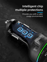 Transmisor FM Para Coche Cargador Rápido Para Teléfono Bluetooth 5.3 Kit De Audio MP3 QC3.0+PD30W Cargador Rápido Modulador FM LUTU C9S - details 10