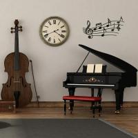 Decoración De Pared Con Notas Musicales HelloYoung Arte Metálico Tema Musical Decoración Interior Y Exterior Moderna - details 0