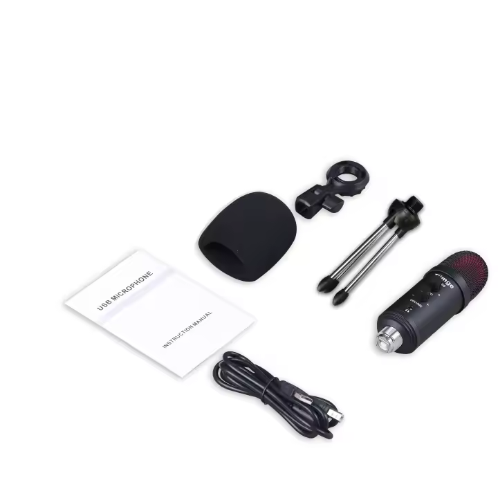 Micrófono De Grabación USB Para Computadora Y PC Condensador Con Control De Ganancia Y Eco Para Estudio Doméstico Plug And Play - 1