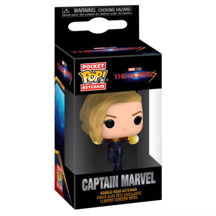 Llavero Pocket POP The MarvelS Captain MarvelFigura  Coleccionable - Idea de Regalo- Mercancia Oficial - Juguetes para Niños y Adultos - Movies Fans - Muñeco para Coleccionistas y Exposición - 1