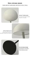 Lámpara De Mesa LED Nordica En Forma De Setas Con Sensor Táctil Y Carga USB Para Decoración De Dormitorio Estudio Luz Nocturna Y Bedside - details 9