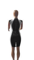 Vestido Bodycon Colorblock Elegante Para Mujer Verano Moda Sin Mangas Cuello Redondo Mini Vestido Negro Casual Para Fiesta Club - details 14