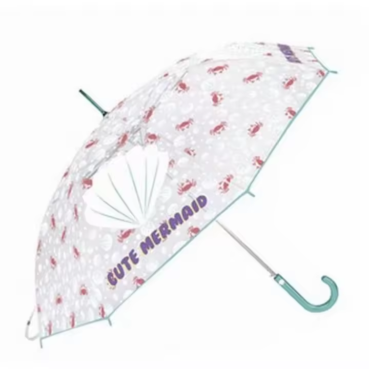 Arditex Paraguas Manual Transparente Zaska Sirenita 46cm Resistente Al Agua - 1