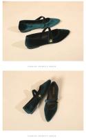 Zapatos Planos Retro Para Mujer De Cuero Suave Francés Estilo Small Fragrant Punta De Dedo Zapatos Planos Con Suela Suave Para Verano Casual - details 13