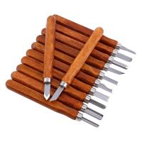 Nuevo Set De 12 Piezas De Tijeras De Grabado De Madera Para Carpintería Y Grabado De Oliva Herramienta Manual De Acero Al Carbono Para Grabado Y Carpintería - details 4