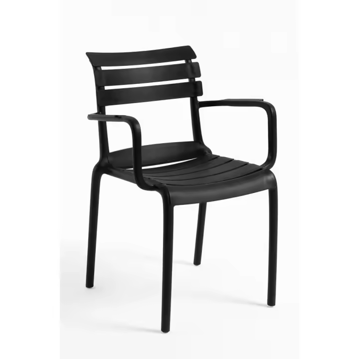 Silla Lamix con Brazos - Negro - 1