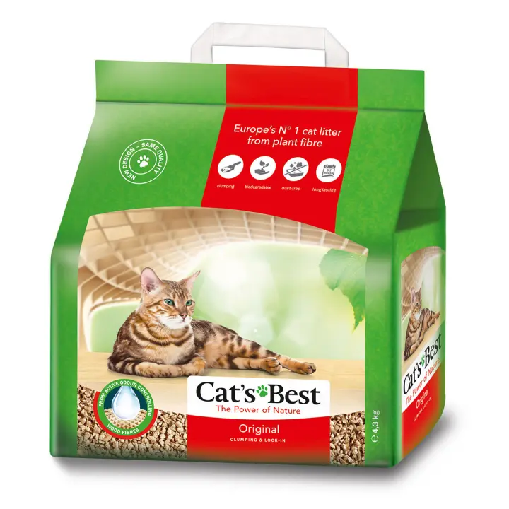 LECHO ECOLÓGICO GATOS CAT'S BEST ORIGINAL 4.3KG - 1