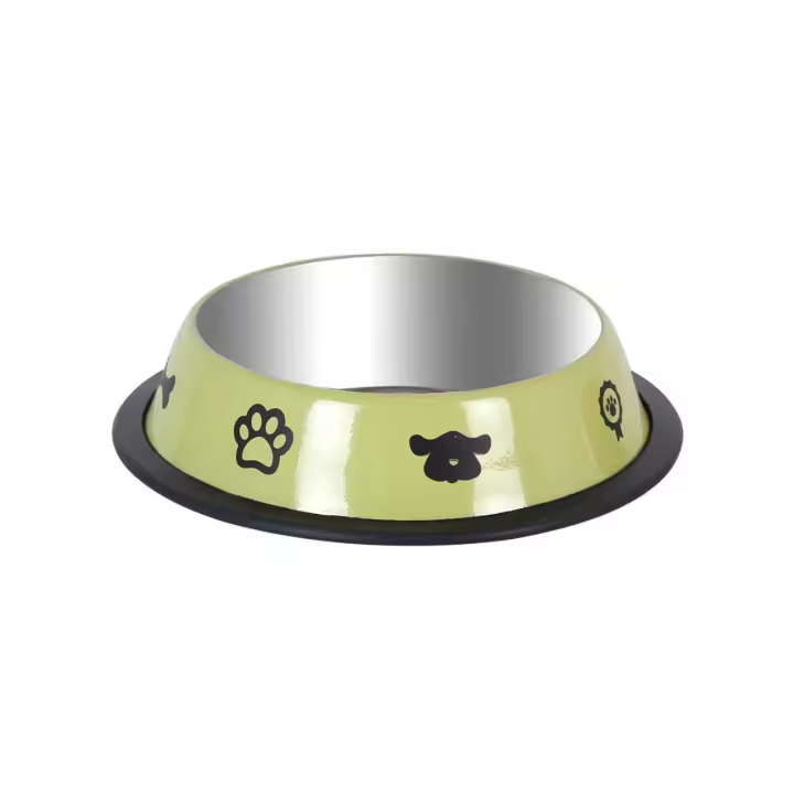 COTTECOTA-Comedero para Perro de Acero Inoxidable, 26X6 cm Surtido de colores, Cuenco De Comida para Mascotas, Comedero y Bebedero Perro Antideslizante, para Perro Pequeñas y Medianas, Cuencos bebederos de comida y agua de perros, cuencos platos de perro - 1