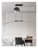 Lámpara Colgante Minimalista Ajustable En Altura LED Para Comedor Y Cocina Ahorro De Energía Para Habitación De Hotel Estilo Moderno - details 1