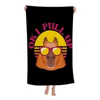 Toalla De Playa Microfibra Animal Capybara Secado Rápido Toalla De Piscina Para Viajes Yoga Absorbente Suave Y Skin-friendly Tamaño 76x182 Cm - details 5