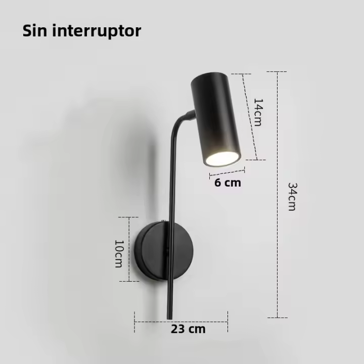 Lámpara De Pared Rotativa Para Dormitorio Material Hierro Y Plástico E27 Bombilla LED Luz De Lectura Con Interruptor Moderna - 1