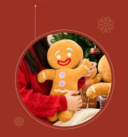 Muñeco De Jengibre Lindo De Peluche Suave Y Abrazable Decoración De Habitación Cojín De Galleta Regalo De Navidad Con Colgante Para Bolsa - details 6