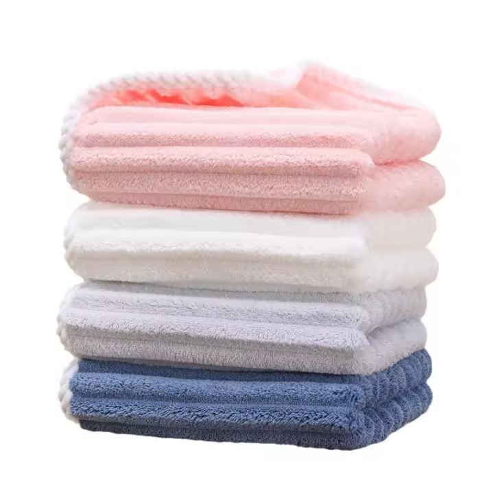 Toalla de Baño de vellón coral, toalla facial para adultos, toalla facial unisex, toalla estilo Barra de Caramelo, toalla facial de secada - 1