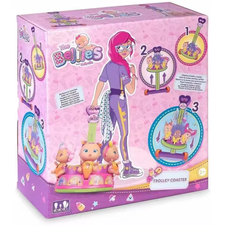 Famosa Bellies Mini Bellies Trolley Coaster - Juguete para Niños con Ruedas y Contenido Digital - 1