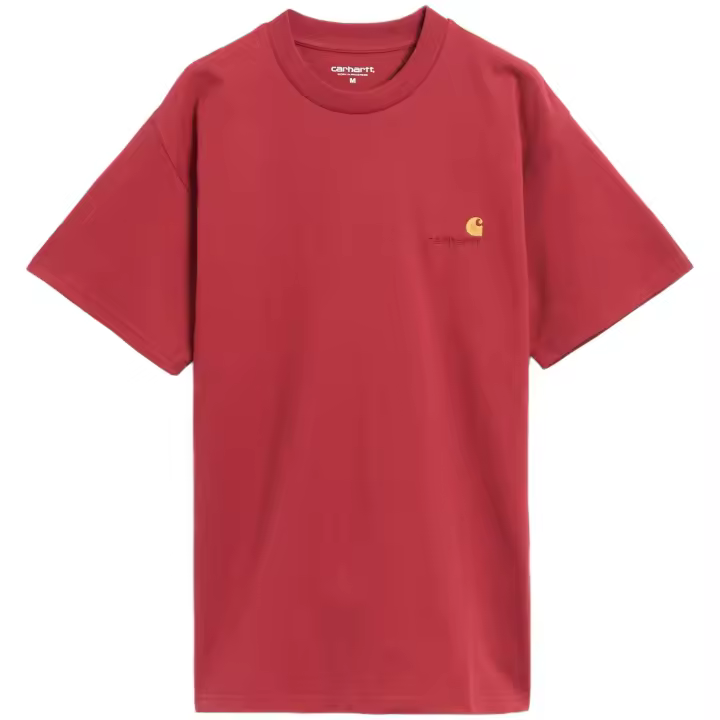 Camiseta de Manga Corta Carhartt WIP American Script para hombre en color rojo - 1