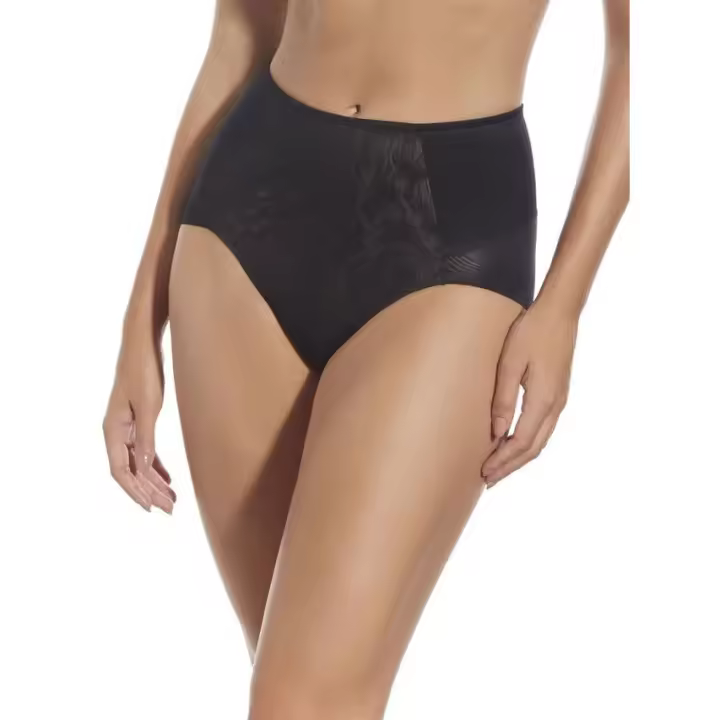 Braga Control Selene Violeta - Cintura Alta - Jacquard Elegante - 1