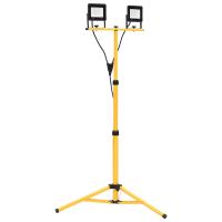 vidaXL Foco LED con trípode 2x30 W en color Blanco cálido/Blanco frío | diseño vintage industrial ideal para cocina salón comedor - details 1