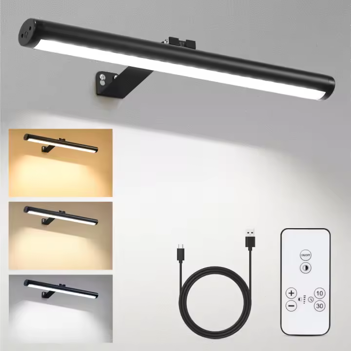 Lámpara De Pared LED Moderna Dimmable Recargable Sin Cable Aluminio Para Iluminación De Pinturas Y Fotos Instalación En Pared Control Remoto Y Táctil - 1