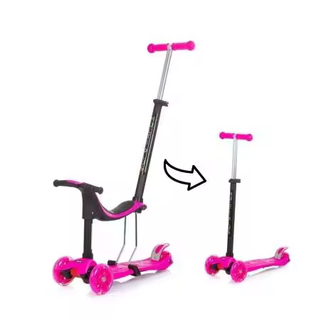 Chipolino Patinete infantil 3 en 1 MULTI PLUS con asiento y mango parental de Chipolino - 1