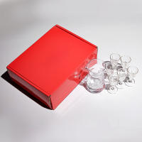 Juego De Copas De Espíritu De Lujo 10ml X 6pcs + 80ml X 1pc Con Caja De Regalo Vino Dispensador Graduado Para Amigos - details 0