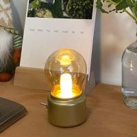 Lámpara De Mesa Recargable Retro Estilo Nocturno Luz Ambiental Decorativa Bombilla De Luz Cálida Para Barra Material De Vidrio - details 2