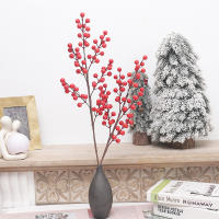 Corona De Bayas Rojas Artificiales Para Navidad Decoración De Árbol Accesorios Para Fiesta De Navidad Adornos Para Mesa De Scrapbooking DIY - details 8